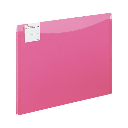 クリヤーホルダー〈2P エンベロープW〉A4桃