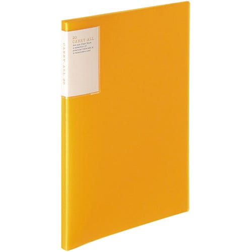 クリヤーブックキャリーオール固定背ポA4縦20P橙