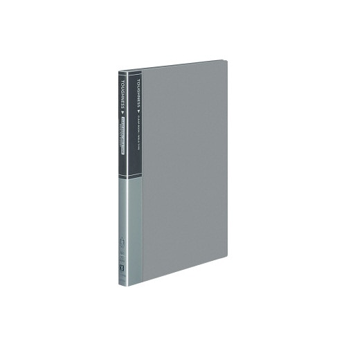 クリヤーブック タフネス固定式 A4縦 20P灰