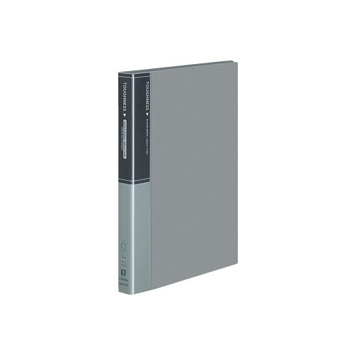 クリヤーブック タフネス固定式 A4縦 40P灰