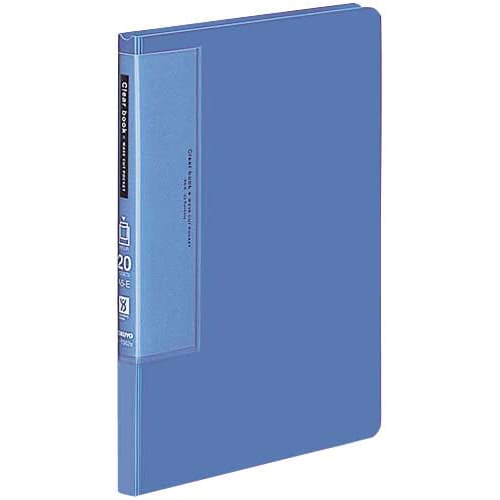 クリヤーブックウェーブカットA5縦20P青 4冊