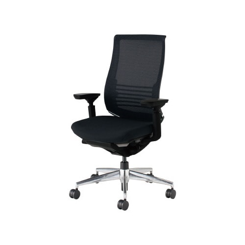 ベゼル 可動肘アルミ脚 黒フレーム ブラック NC