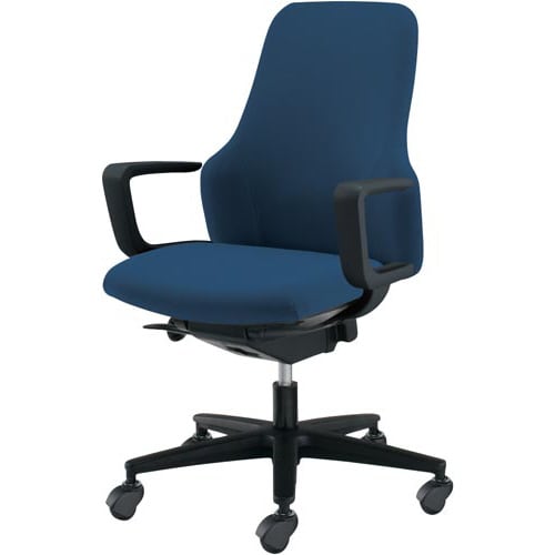 グーフォ ハイ肘付き 黒Fプルシアンブルー V