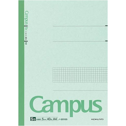 キャンパスノート A4 5mm方眼 40枚 5冊