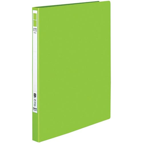 レバーファイル<Eze>A4縦12mm 黄緑10冊