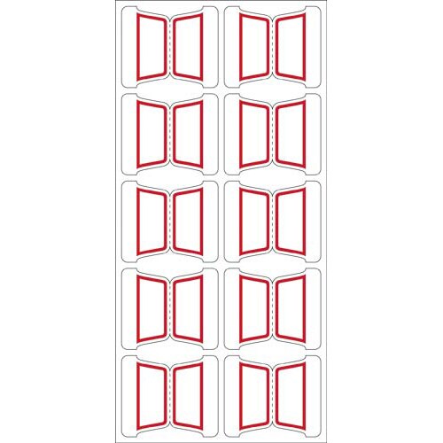 インデックスラベル厚口タイプ 赤200片
