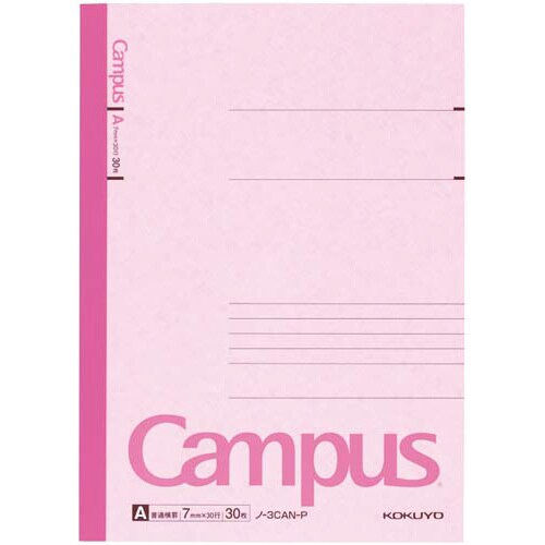 カラーキャンパス セミB5 A罫30枚 桃×60冊