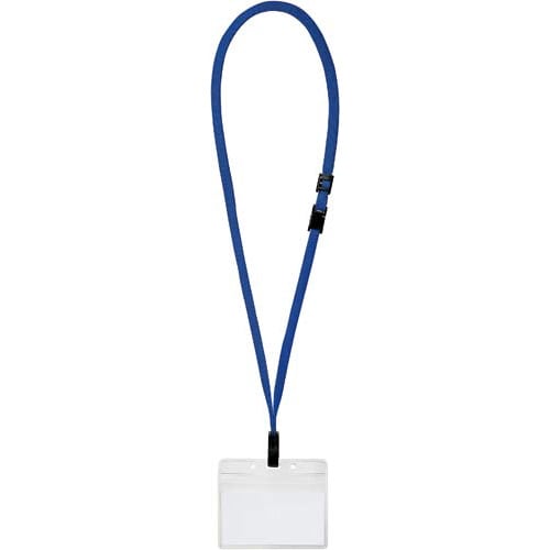 ソフト吊り下げ名札(名刺サイズ防水) 青 100個