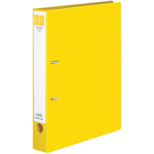 Dリングファイル<ER>黄A4縦背幅45mm×5