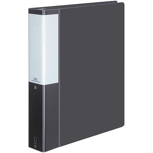 クリヤーBポジティ替紙式濃灰A4縦背幅53mm4冊