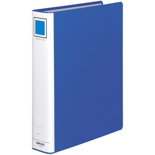 チューブファイル<エコ>青A4縦背幅65mm30冊