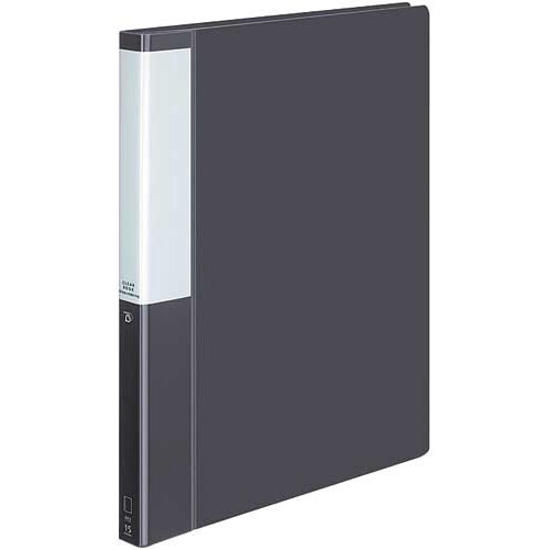 クリヤーBポジティ替紙式濃灰A4縦背幅27mm5冊