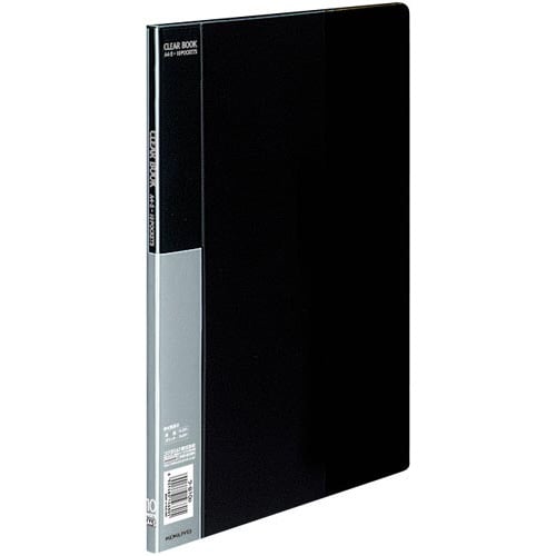 クリヤーブックベーシックA4縦10ポケット黒10冊