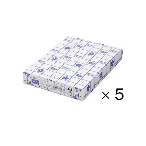 タイプ2スーパー高白色 A4 1冊(500枚)×5