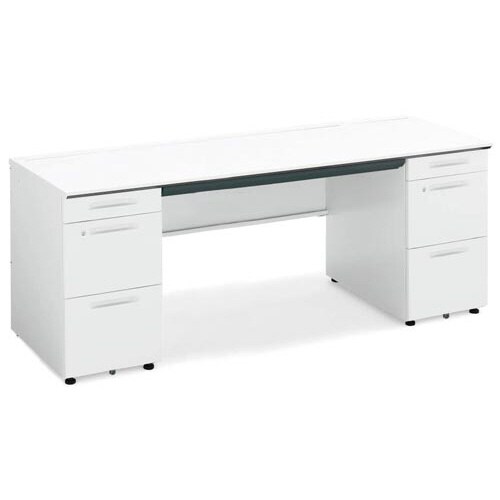 iSデスク 両袖 幅1600奥行650 幕板下