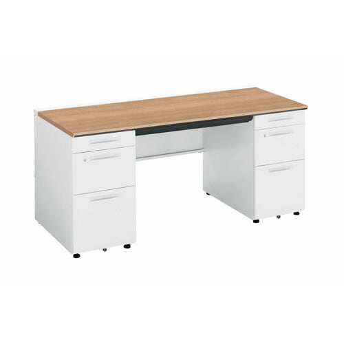 iSデスク両袖B41600×700ミディアム幕板下