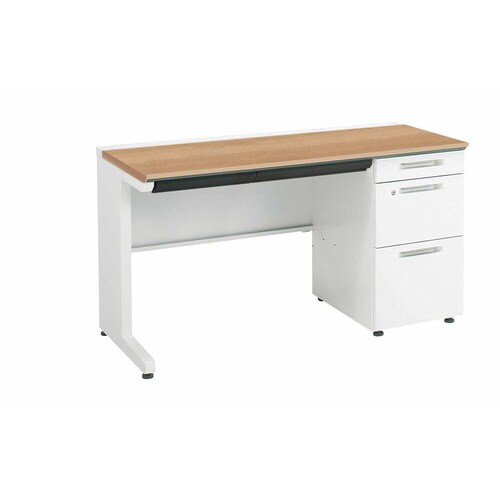 iSデスク片袖B41300×600ミディアム幕板下