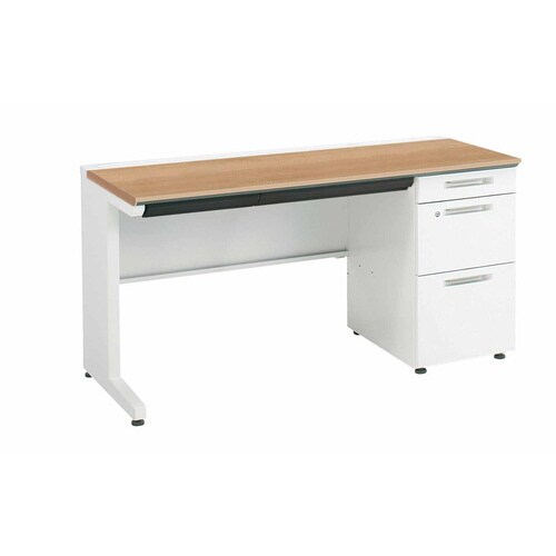 iSデスク片袖B41400×600ミディアム幕板下