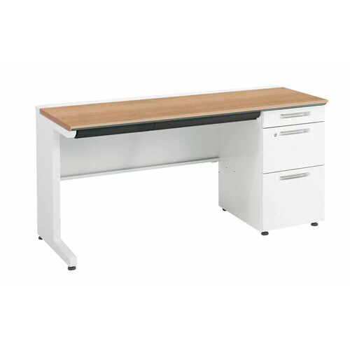 iSデスク片袖B41500×600ミディアム幕板下