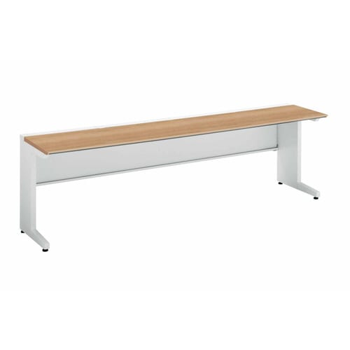 iSデスク平机2400×600ミディアム幕板下