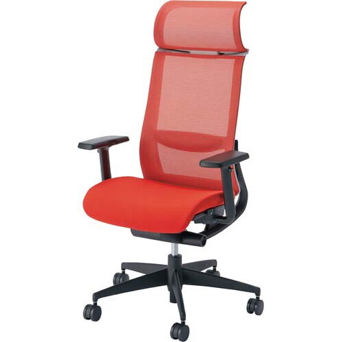 エアグレースチェア 3D可動肘ヘッド付 レッド