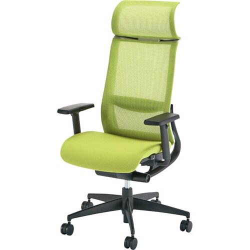 エアグレースチェア 3D可動肘ヘッド付 グリーン