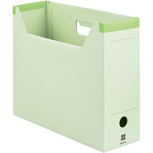 背補強ファイルボックス A4横 グリーン 10個