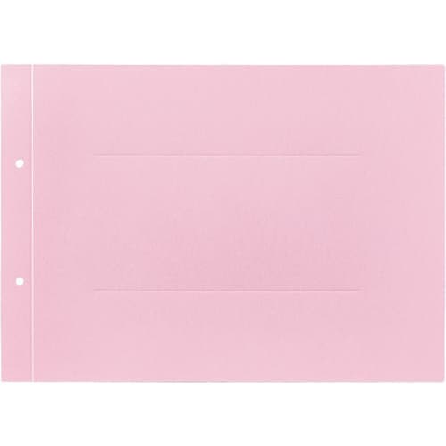 ラベルが剥がしやすい背付き板目表紙A4横桃