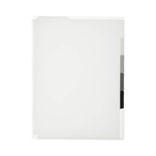 スーパーハードホルダー5山インデック透明マチ付 白