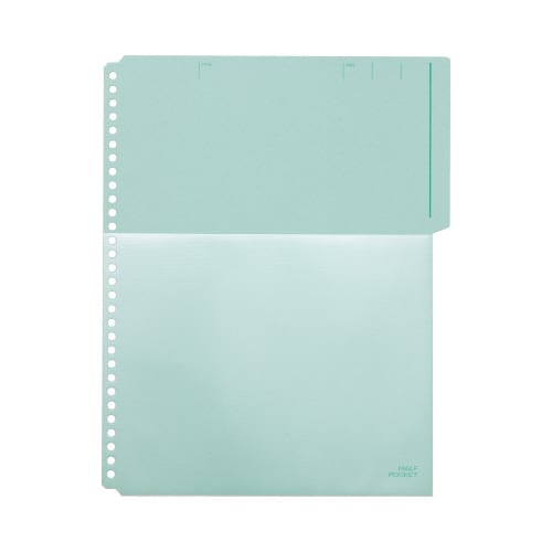 カラーベースハーフポケット 緑 10枚入