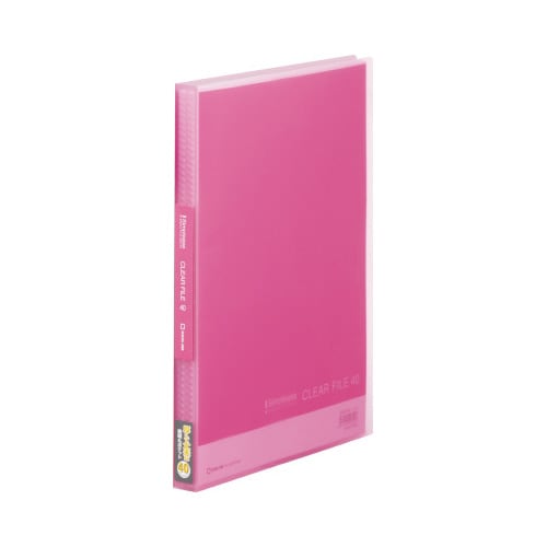 シンプリーズクリアーF A4縦40P 透明桃 8冊
