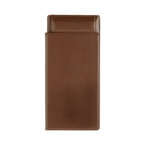 レザフェス伝票挟み(カバー付) 茶