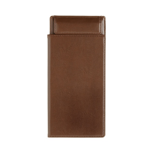 レザフェス伝票挟み(カバー付) 茶 5冊