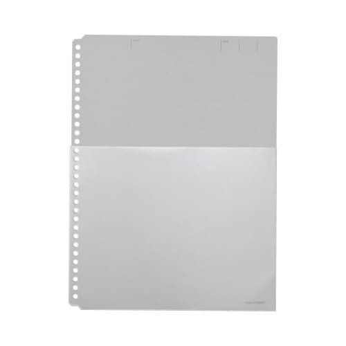 ハーフポケット厚口 A4縦 30穴 黒 50枚