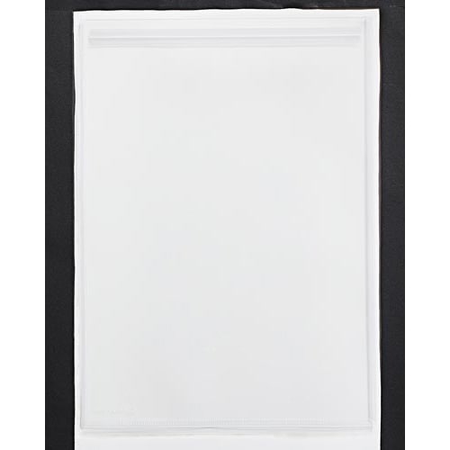 クリヤーホルダーチャックタイプ マチ付乳白100枚