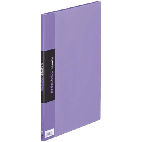 カラーベース固定式 A4縦10ポケット 藤×30