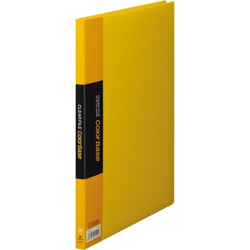 カラーベース固定式 A4縦20ポケット 黄×30