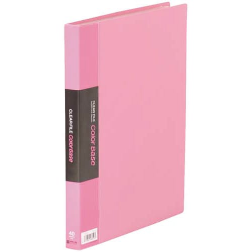 カラーベース固定式 A4縦40ポケット 桃×30