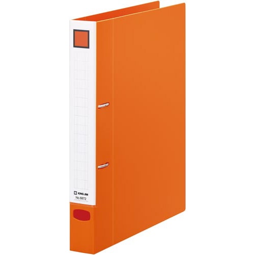 レバーリングファイル D型 橙とじ厚25mm10冊