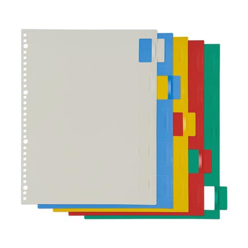 見出し位置自在 PP製仕切カード30穴5山10組