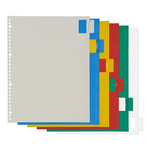 見出し位置自在 PP製仕切カード30穴6山10組