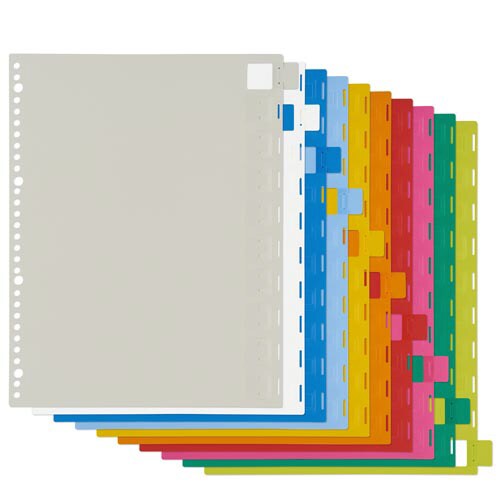 見出し位置自在 PP製仕切カード30穴10山20組