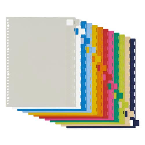 見出し位置自在 PP製仕切カード30穴12山20組