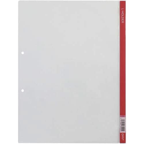 Lホルダー A4縦 赤 5枚