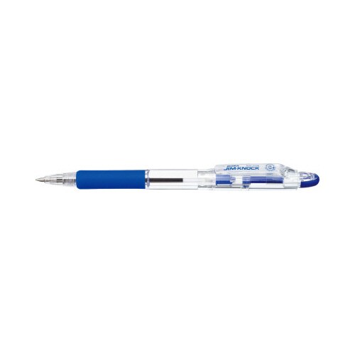 ノック式ボールペン ジムノック0.7mm 青10本