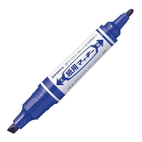 紙用マッキー 太字・細字 青10本入