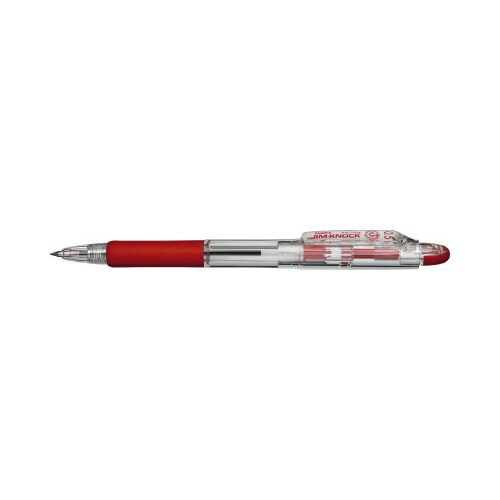 ノック式ボールペン ジムノック0.5mm 赤10本