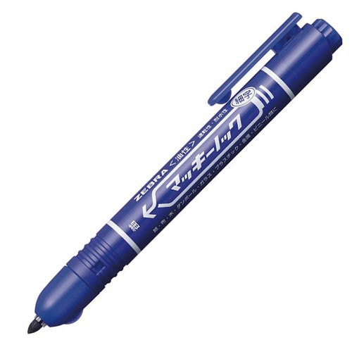 油性マーカー マッキーノック 細字 青10本