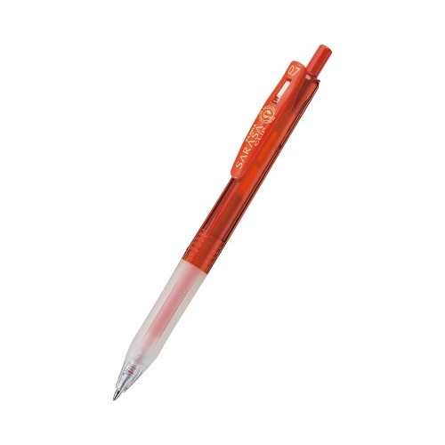 インク残量が見えるサラサクリップ0.7mm赤10本