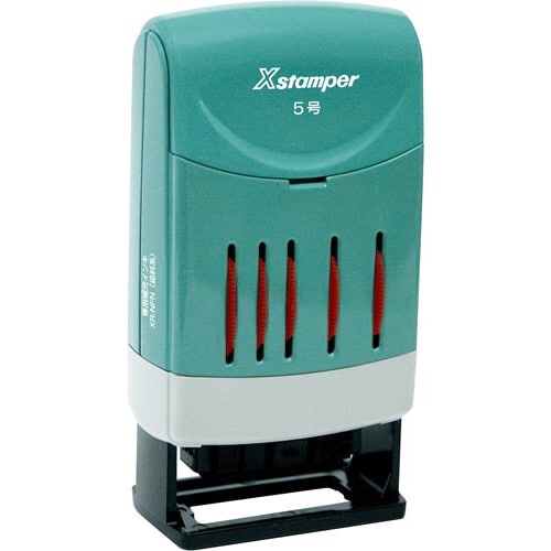 Xスタンパー回転日付印 欧文日付 5号 赤